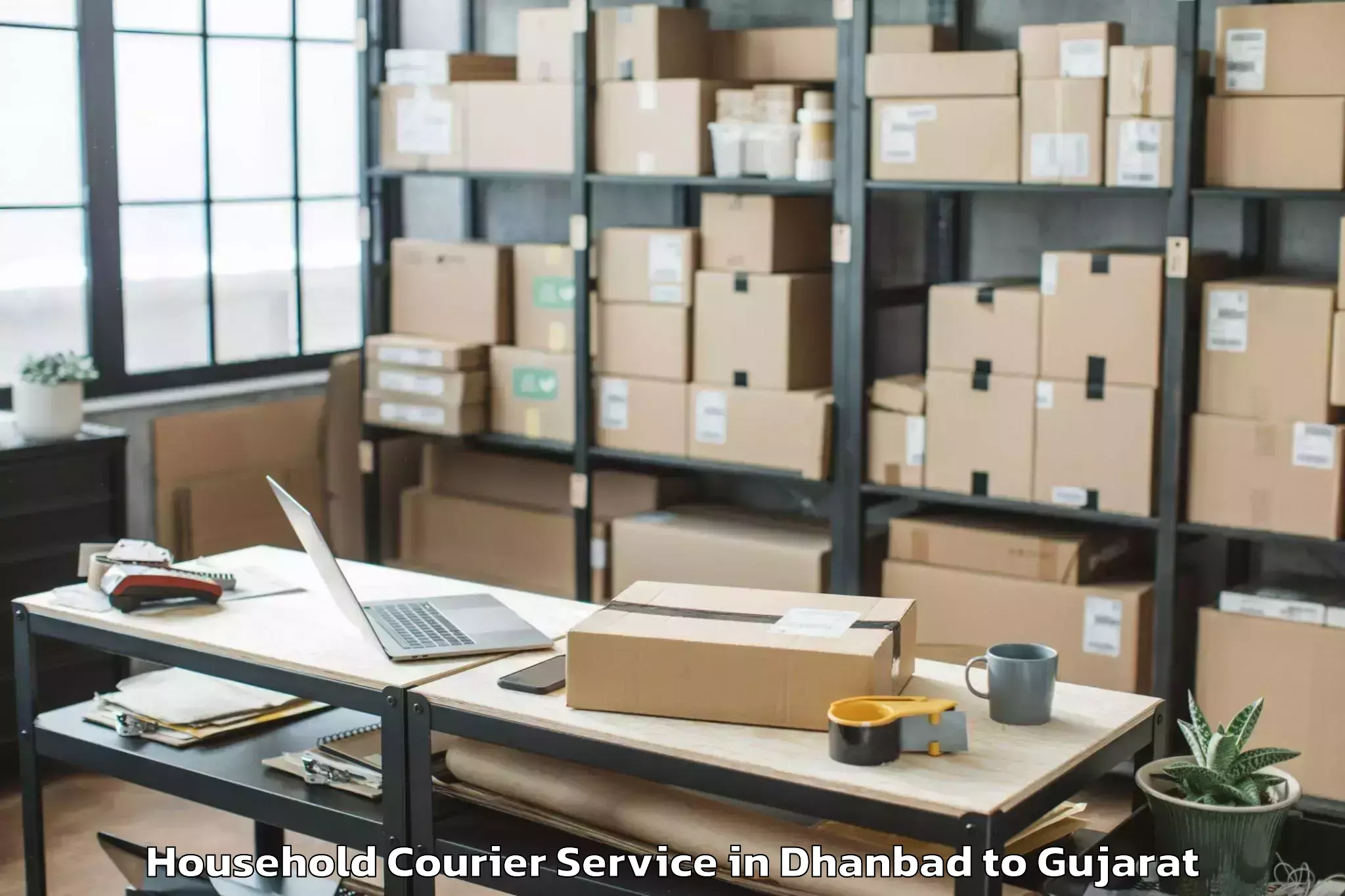 Reliable Dhanbad to Patdi Household Courier